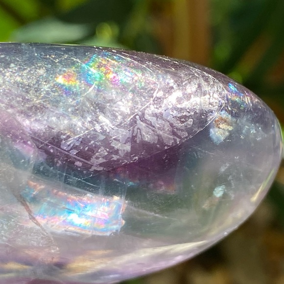 Giant Rainbow Fluorite Palm Stone - Picture 5 of 15